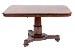 A Regency or George IV rosewood breakfast table,