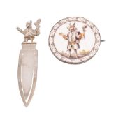 A Victorian silver Trusty Servant page marker,