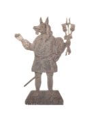 A Victorian engraved silver representation of the Trusty Servant,