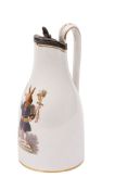A china Trusty Servant lidded jug or pitcher,