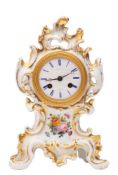 Hodgkins & Co, Paris, a porcelain mantel clock,