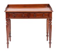 A Victorian mahogany wash table,