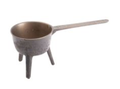 Thomas Pyke, Bridgwater, a late 18th century bronze skillet of traditional design,