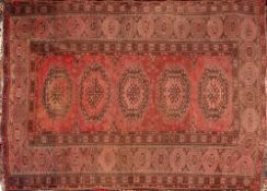 WITHDRAWN LOT A Shiraz rug, the indigo field with all over geometric designs,