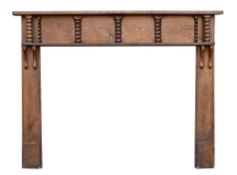 A substantial Victorian oak chimneypiece,