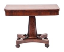 A Regency rosewood tea table,
