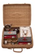 A mixed collection of silver wares, various makers and dates, includes silver egg cup and spoon,