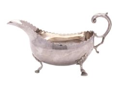 An Elizabeth II Irish silver sauce boat, maker Royal Irish Silver Co, Dublin 1973,
