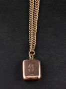 A 9ct gold locket, engraved with initial 'C',