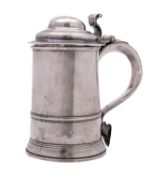 A George III silver tankard, maker WT possibly Walter Tweedie or William Turton, London,