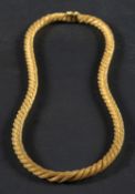 A mesh, rope twist necklace, stamped '750', length ca. 44cm, total weight ca. 72.2gms.
