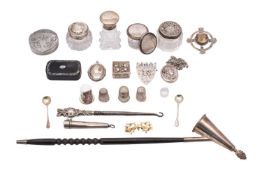 A mixed collection of silver, plated and metal wares, various makers and dates,