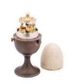 An Elizabeth II silver novelty egg, maker Anthony Elson, London, 1980,