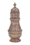 A George V silver sugar caster, maker Mappin & Webb, Birmingham,