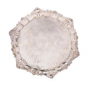 A George II silver waiter, maker John Robinson II, London,