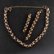 A belcher-link chain bracelet, length ca. 19.