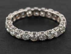A round, brilliant-cut diamond, full eternity ring, total estimated diamond weight ca. 2.