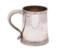 A Victorian silver mug, maker Wakely & Wheeler, London,