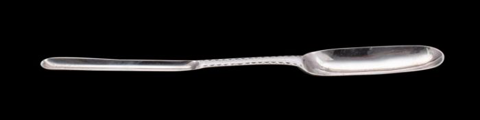 A George III silver marrow scoop, maker Hester Bateman, London, 1817 of traditional design, 21.