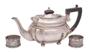 A Victorian silver bachelor's teapot, maker George Nathan & Ridley Hayes, Chester,