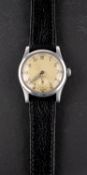 A military issue stainless steel ATP wristwatch the dial with Arabic numerals and subsidiary