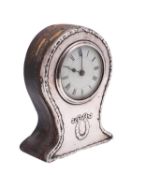 An Edward VII silver mounted timepiece, maker Syner & Beddoes, Birmingham,