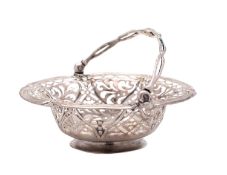 A George III silver swing-handled bon bon dish, maker T.