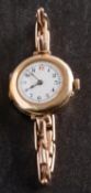 Dreadnought, a 9ct gold ladies wrist watch,