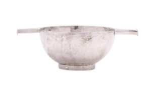 An Elizabeth II Scottish beaten silver quaiche, maker Isle of Mull Silver Co, Edinburgh,