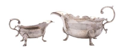 A George II silver sauce boat, maker Ann Kersill, London,