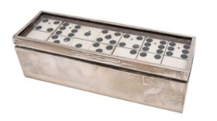 A late Victorian silver box, maker Cohen & Charles, London, 1898 of rectangular outline,