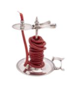 A George III silver wax jack, all marks worn, London, 1794,