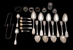 A mixed collection of silverwares, various makers and dates,