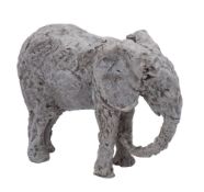 *Heather Jansch (1948-2021) A clay maquette of an African elephant, circa 2005, 14cm long,