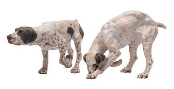 *Kezia Rudge [Contemporary] two raku fired English Pointers,