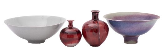 *David James White [1934-2011] four pieces of porcelain,