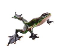Tim Cotterill (Frogman) , an enamelled bronze model of a frog 