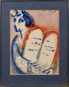 After Marc Chagall - Angel with Sword; Moses, Tablets of Law; Moses, Verve Bible,