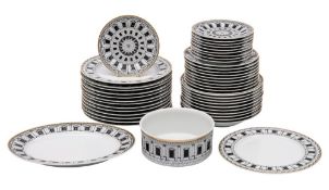 WITHDRAWN LOT Rosenthal for Fornasetti a Palladiana part dinner service: after a design by Piero