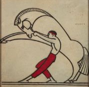 *Frederick Charles Herrick [British, 1887-1970] Poster design for Conquest magazine,