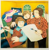 * Beryl Cook [1926-2008] The Art Class, colour print,