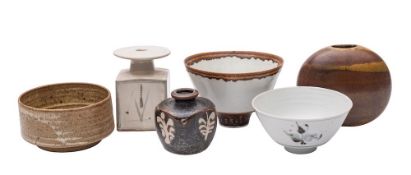 *Ken Butler [Contemporary] a group of ceramics comprising two porcelain bowls,