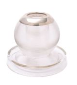 A George V century silver mounted glass table vesta, maker's marks worn, London,