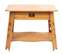 An oak side table in Arts and Crafts style, circa 1900,