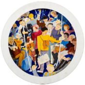 Contemporary British School Crowded carriage,