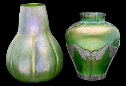 Two Loetz glass vases,