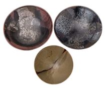 *Terri Holman [Contemporary] one porcelain and two stoneware bowls,