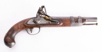 An American 1816 pattern flintlock pistol by Simeon North, Middletown,