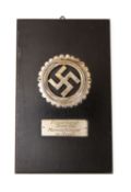 A WWII Luftwaffe bowling trophy for Jever airfield,circa 1942,