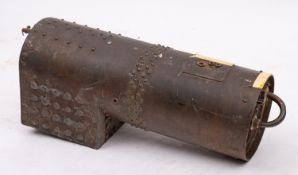 A scratch built 9 inch diameter copper boiler of riveted construction, 78cm long.